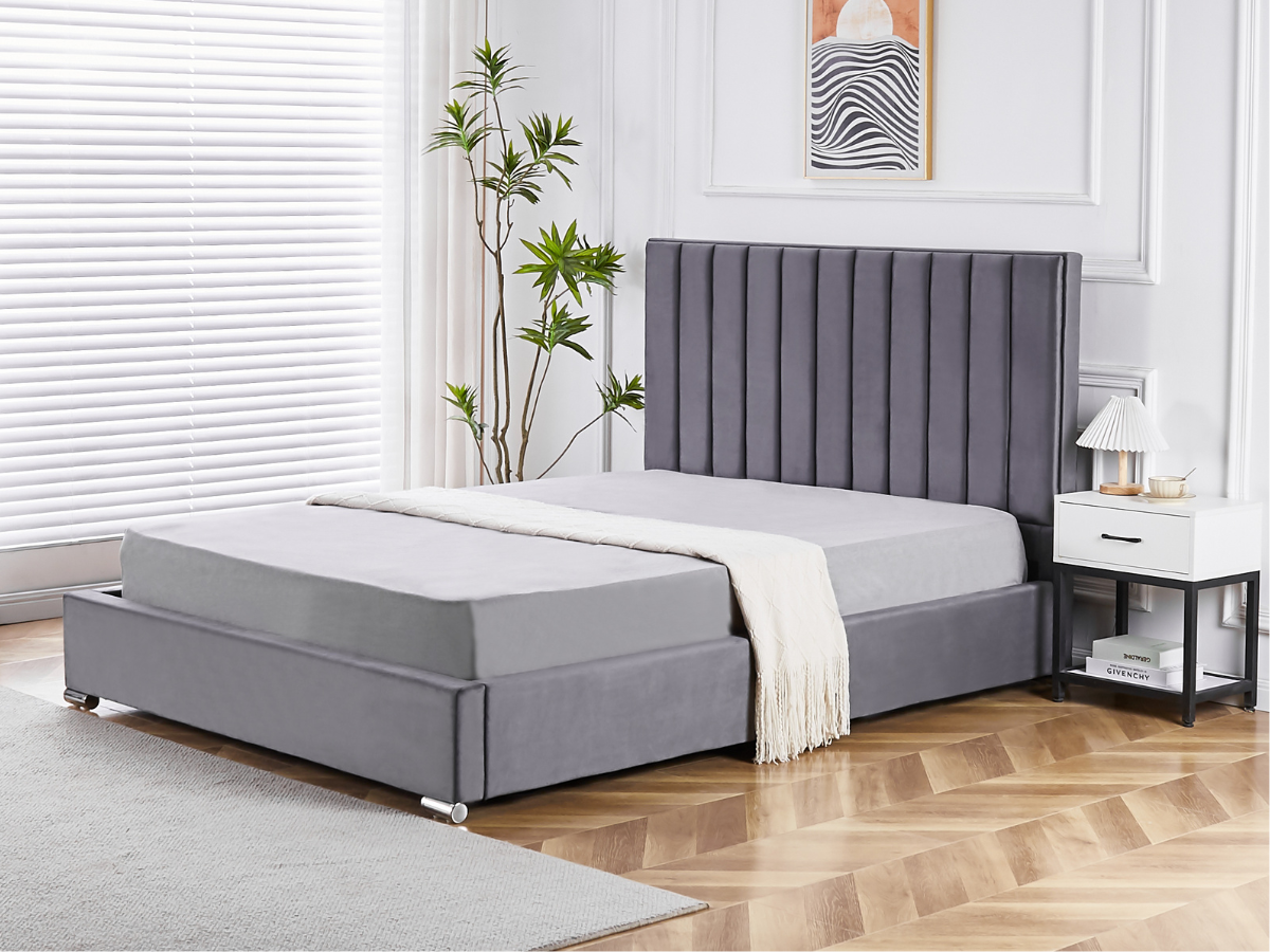 Storage bed sales king frame