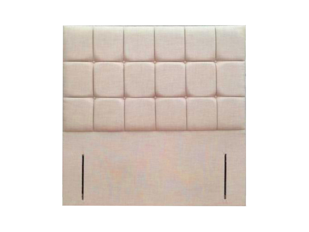 Milan Headboard Cubed Floor Stand Chenille Mink