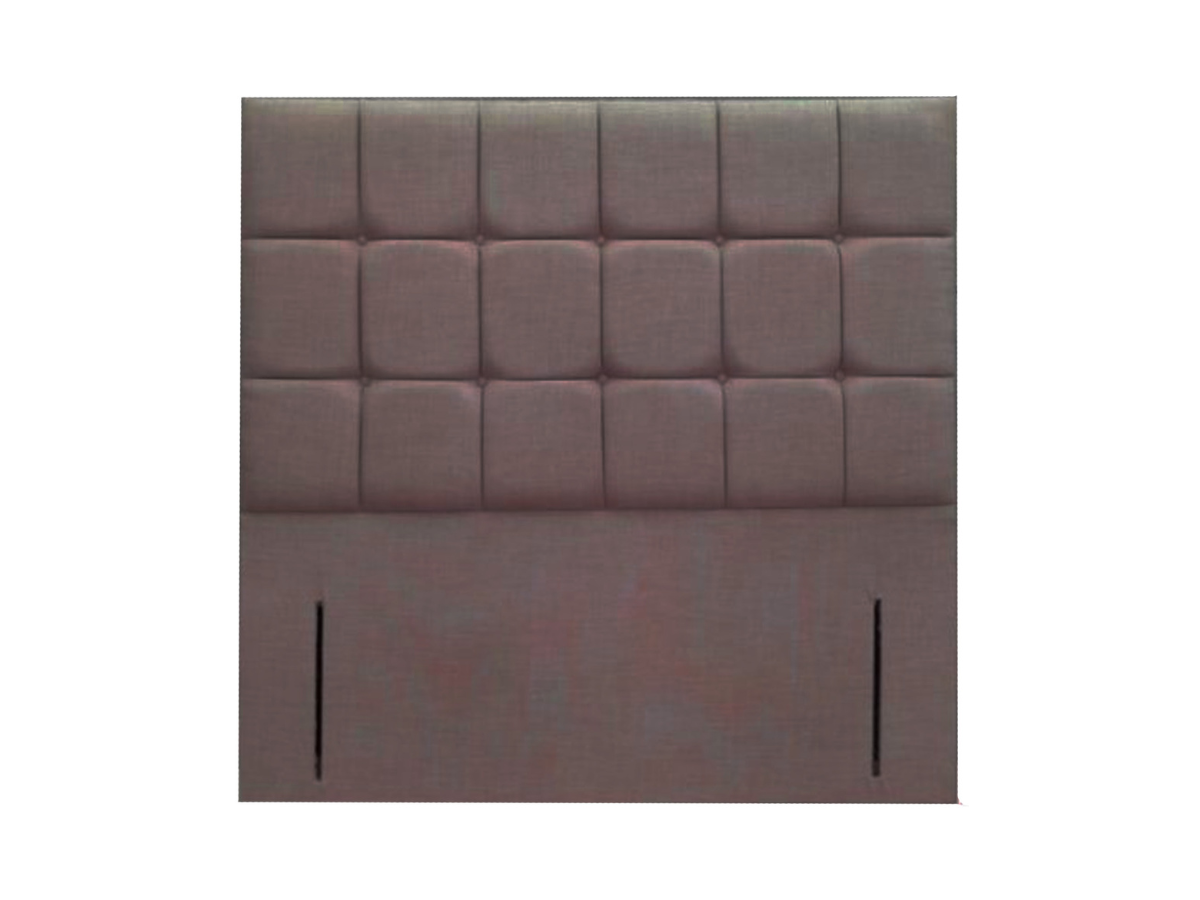 Milan Headboard Cubed Floor Stand Chenille Brown