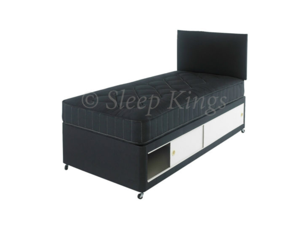 Single divan bed base with slide storage 2025