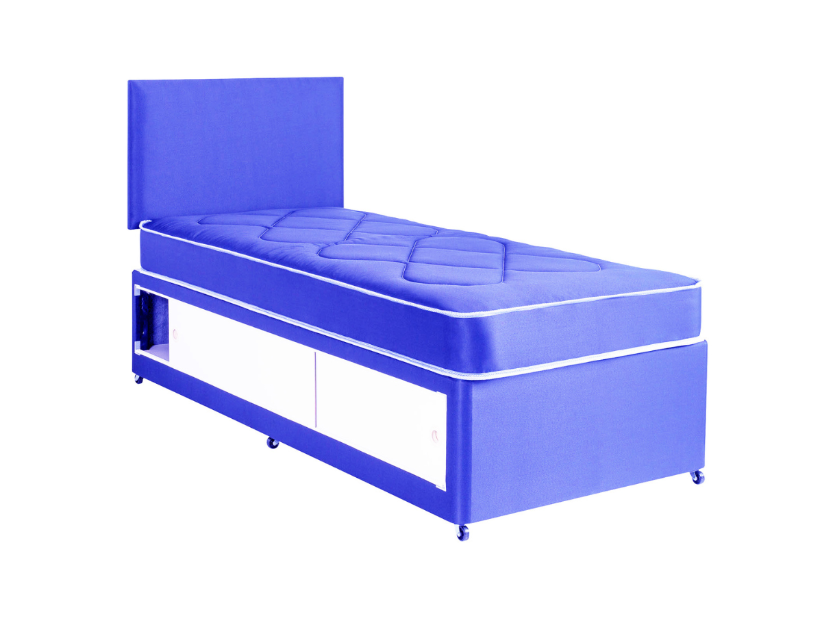 Single divan hot sale with slide storage