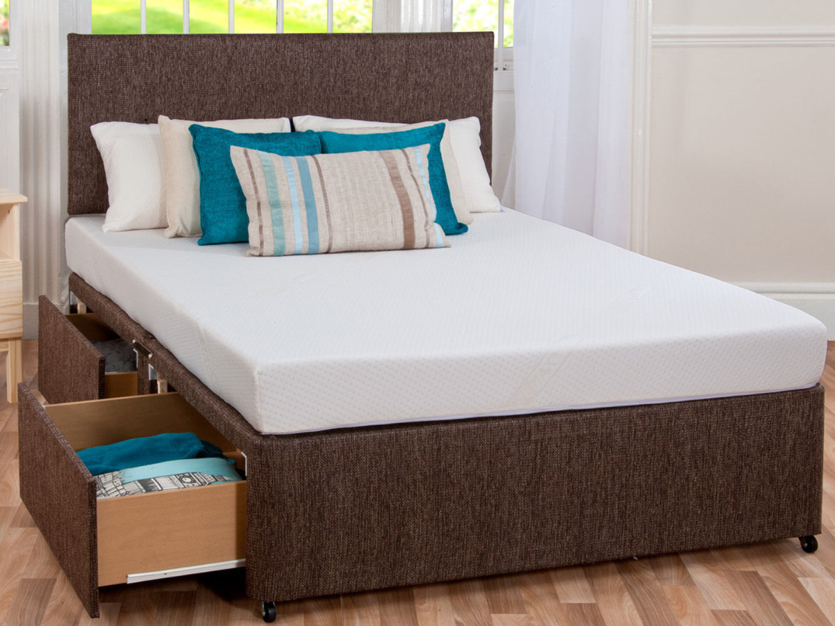 Divan Bed with Headboard and Somni Pocket Gel Hybrid Mattress