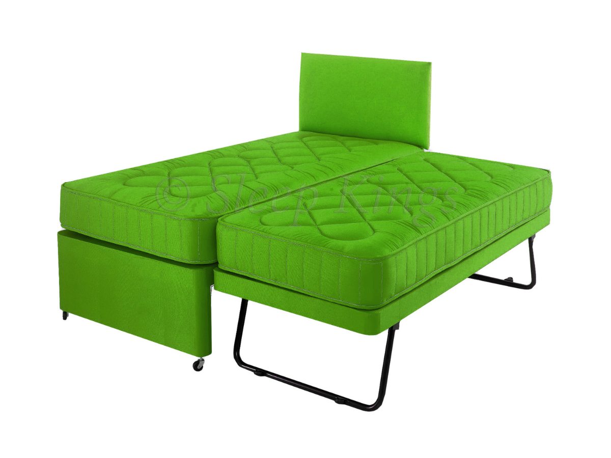 Green trundle deals bed