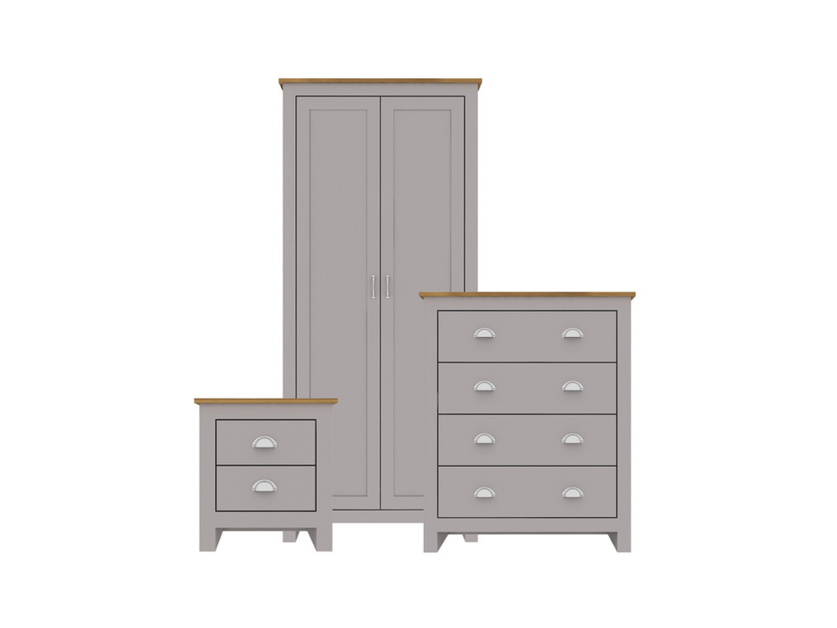 Lancaster Wardrobe Set Oak and Grey