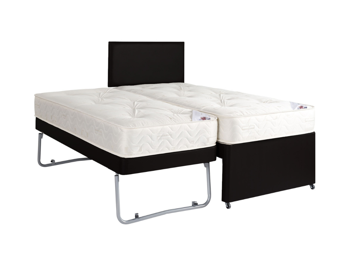 Ruby Guest Bed 3 in 1 Pull Out Trundle Leather with Mattresses