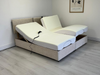 electric beds for seniors with Reflex Foam Mattress and Headboard in Cream Dual Electric bed