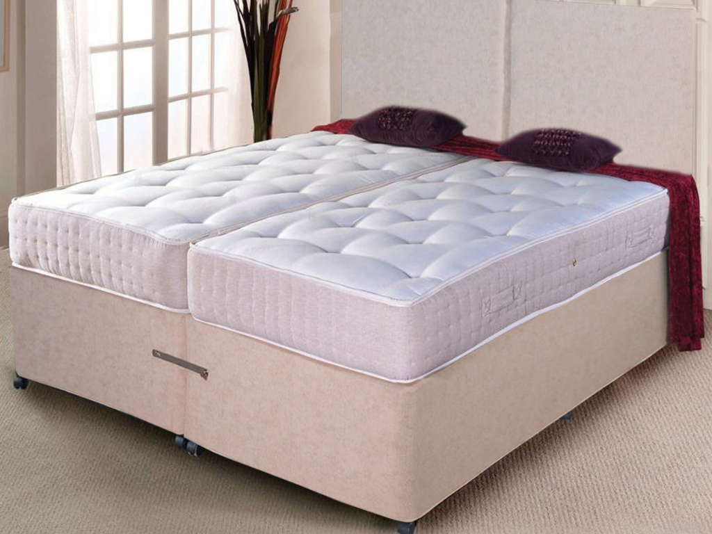 Avalon Zip and Link Divan beds Orthopaedic in Chenille Cream