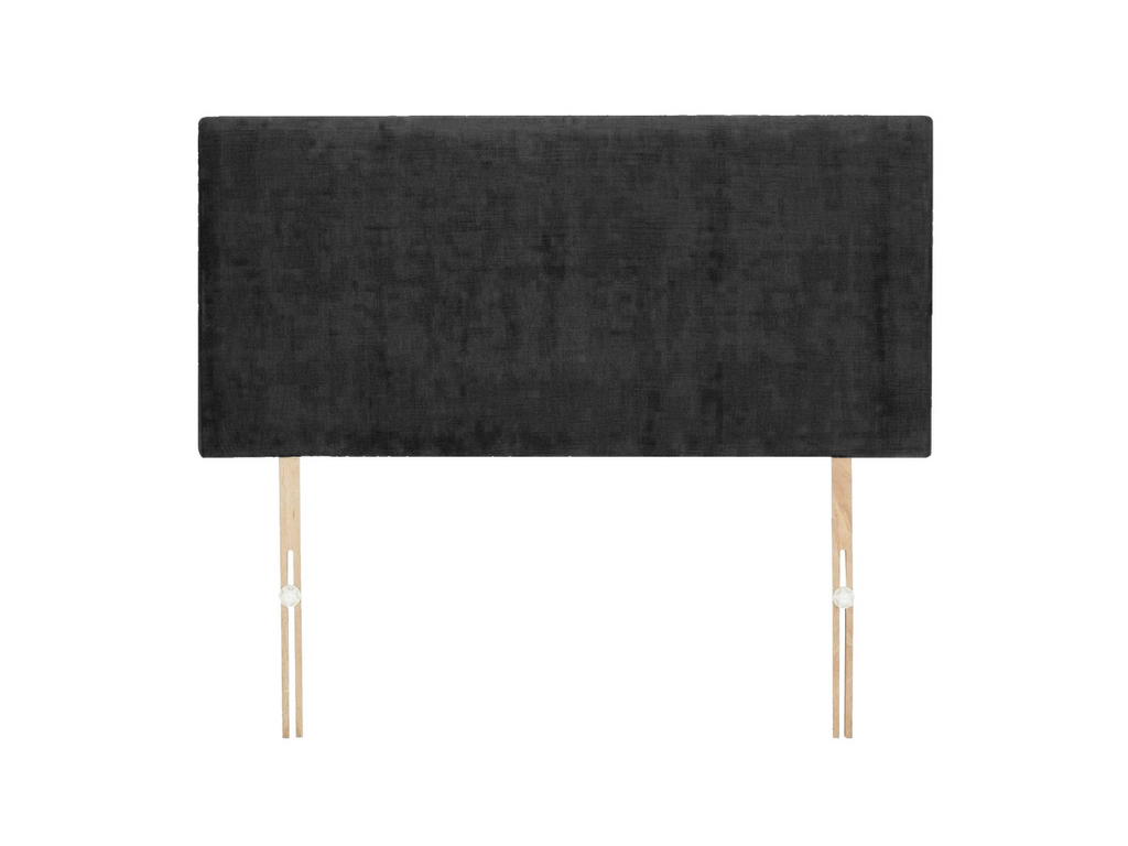 Classic Headboard Chenille Plain 20" Black