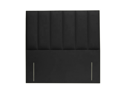 Colchester Vertical Headboard Stripe Faux Leather Floor Standing Black