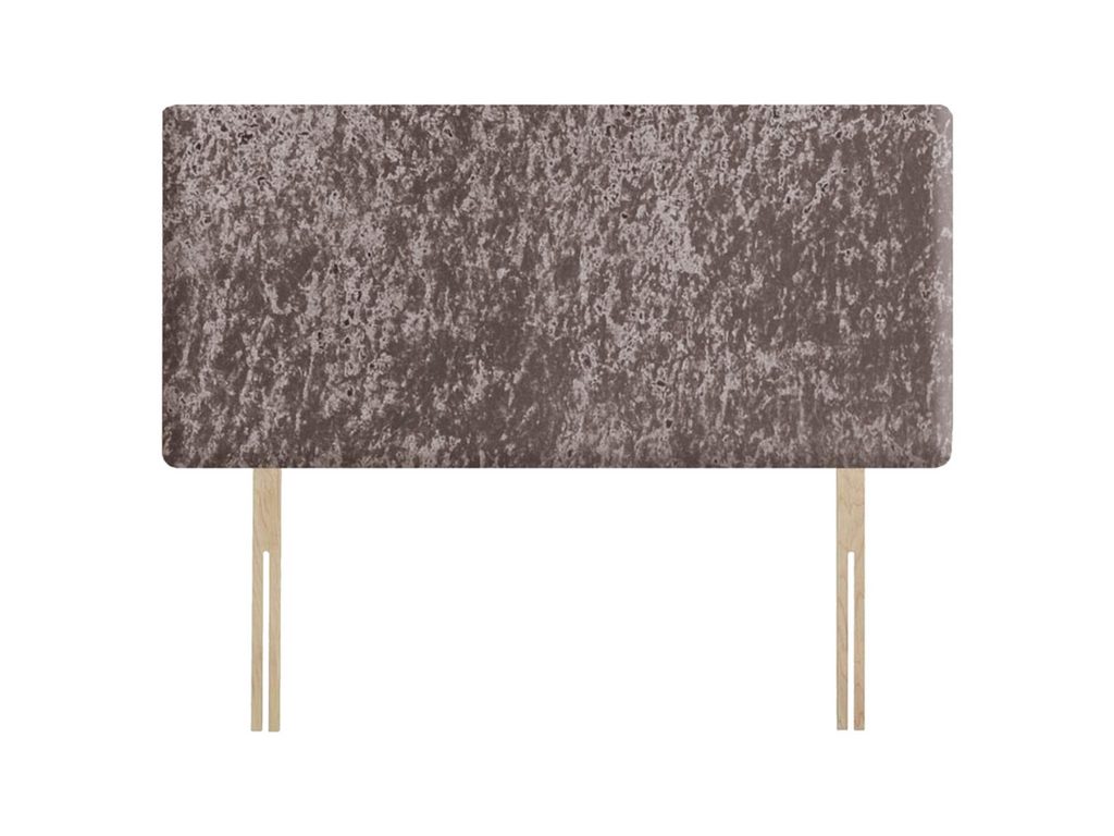 Glitz Headboard Crushed Velvet Plain 20 inches Campagne