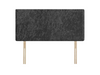 Glitz Headboard Crushed Velvet Plain 20 inches Black