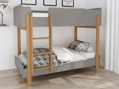 Grey and white online bunk beds