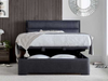 Kaydian Kirkby Ottoman Bed with Storage and Headboard Marbella Grey