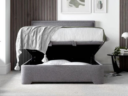 Kaydian Kirkby Ottoman Bed with Storage and Headboard Pendle Slate