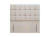 Milan Headboard Cubed Floor Stand Chenille Cream