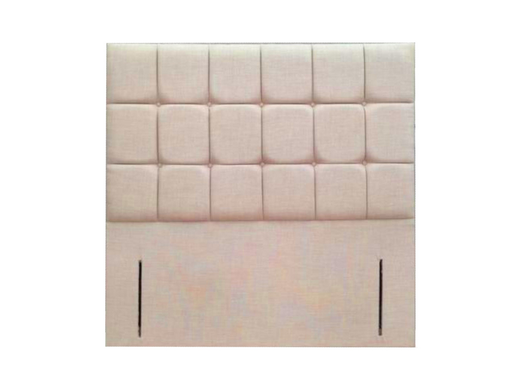 Milan Headboard Cubed Floor Stand Chenille Mink