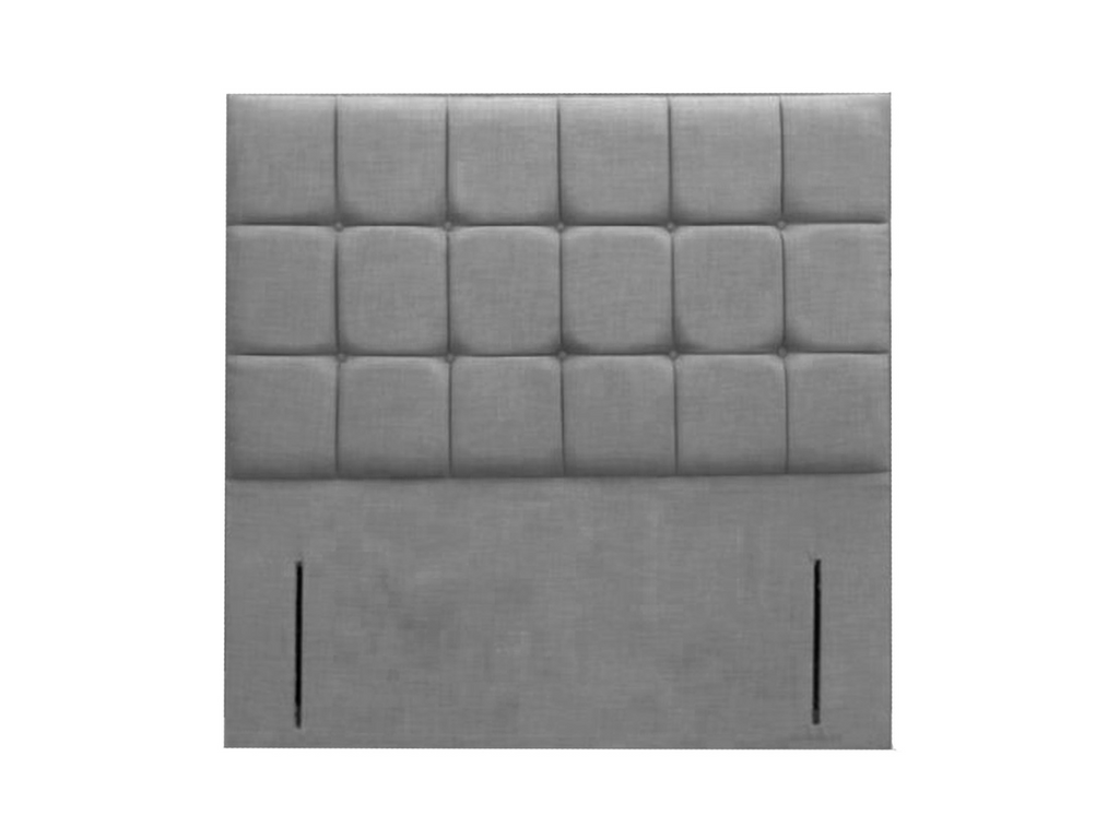 Milan Headboard Cubed Floor Stand Chenille Charcoal Grey