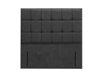 Milan Headboard Cubed Floor Stand Chenille Black
