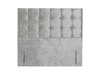 Serene Cubed Floor Standing Headboard Plush Velvet Silver