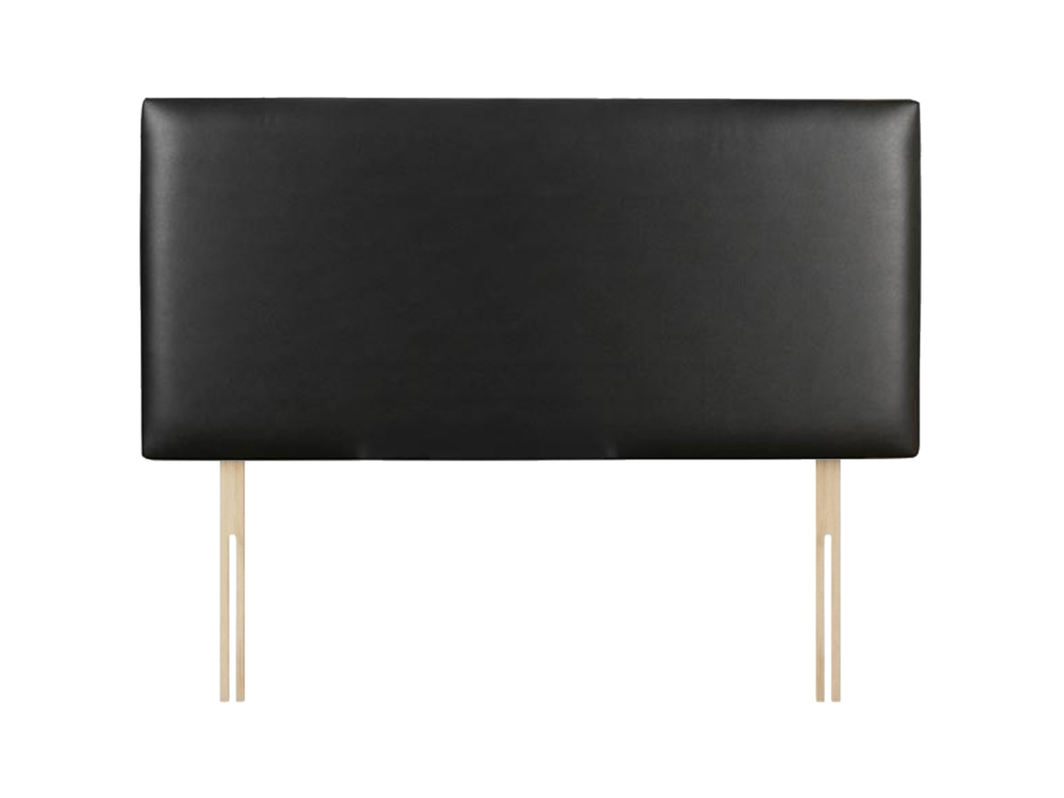 Victoria Headboard Plain Leather 20 inch Black
