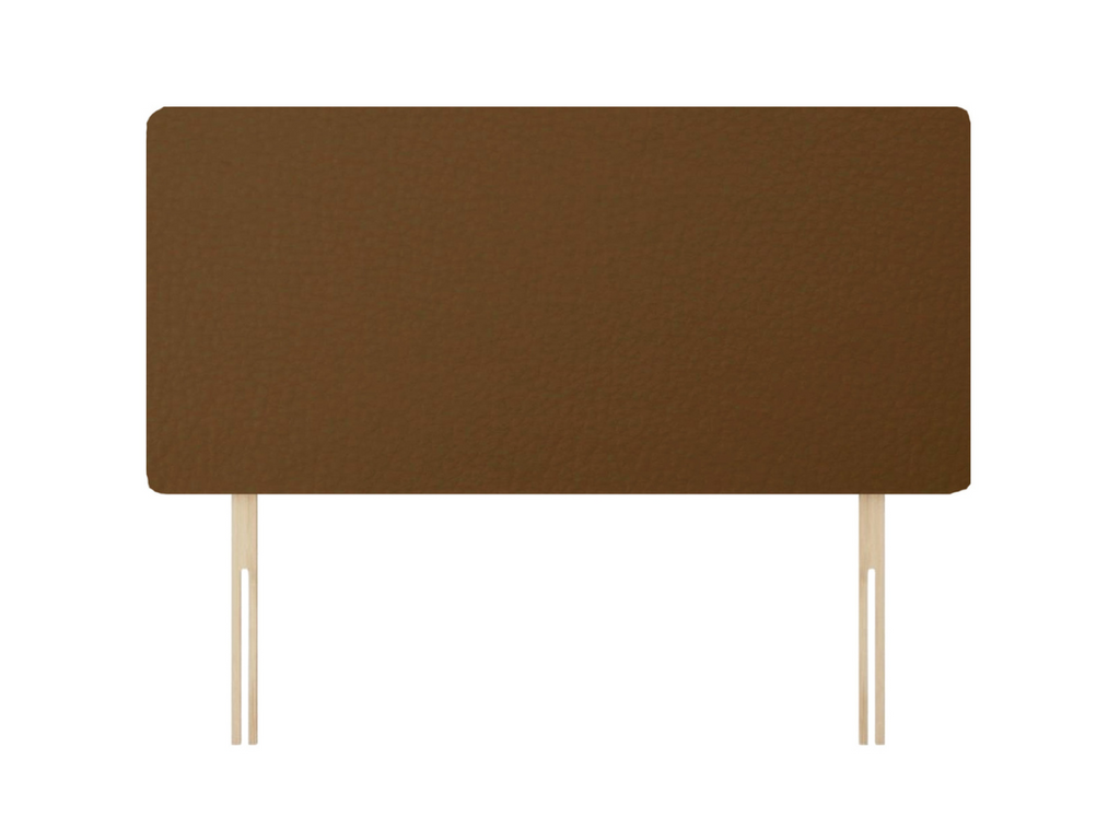 Victoria Headboard Plain Leather 20 inch Brown