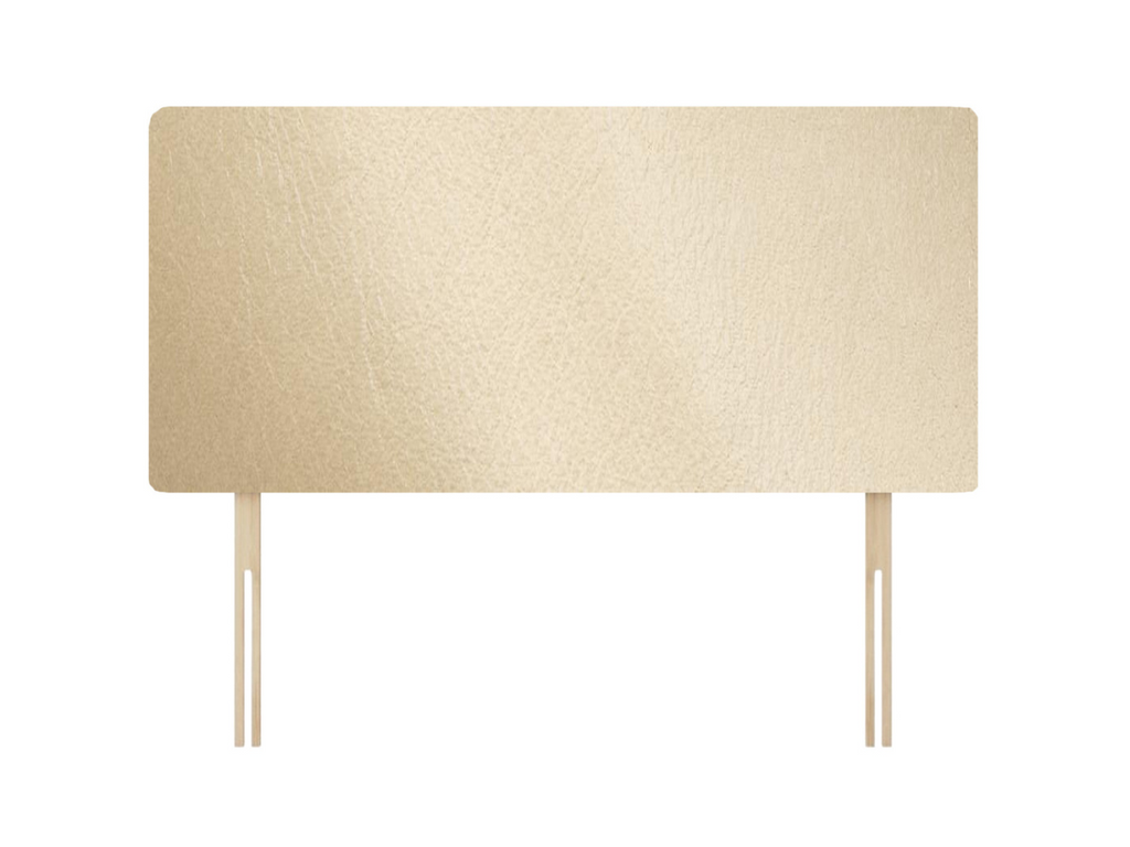 Victoria Headboard Plain Leather 20 inch Cream