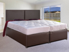 Cambridge contract beds in Leather with Orthopaedic Mattress Brown