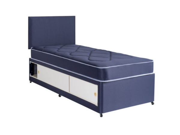 Single divan discount with slide storage
