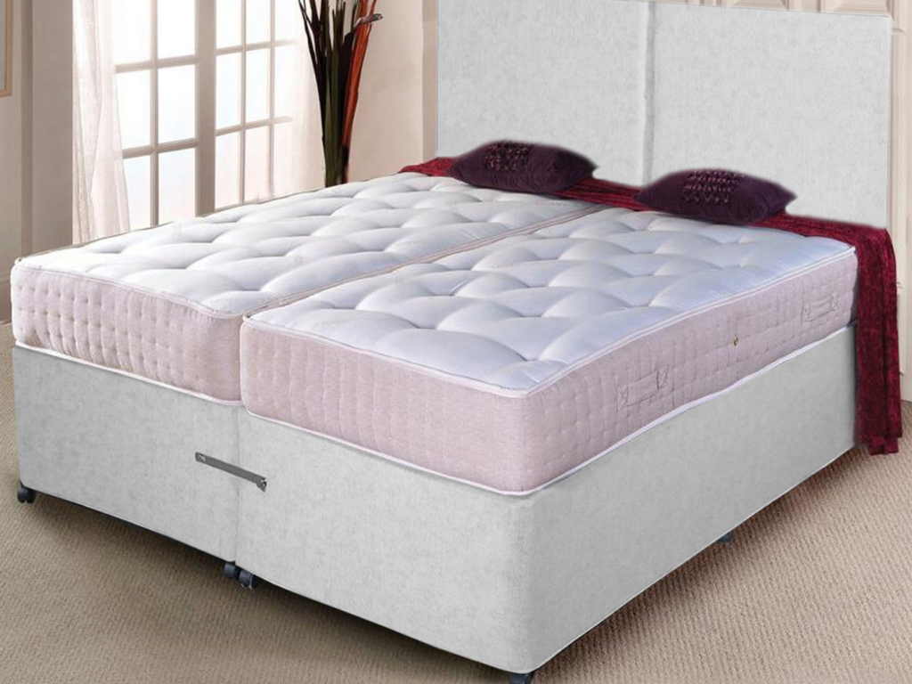 Avalon Zip and Link Divan Beds  Orthopaedic in Chenille Steel