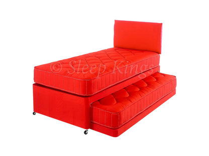 Belini Guest Bed 3 In 1  Cotton Fabric Red