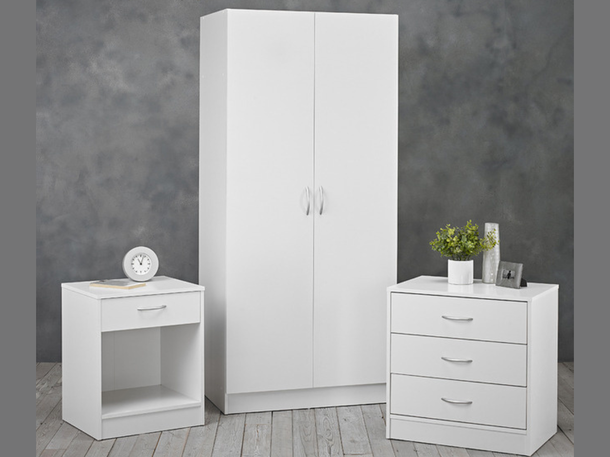 Delta Wardrobe Set White and Oak