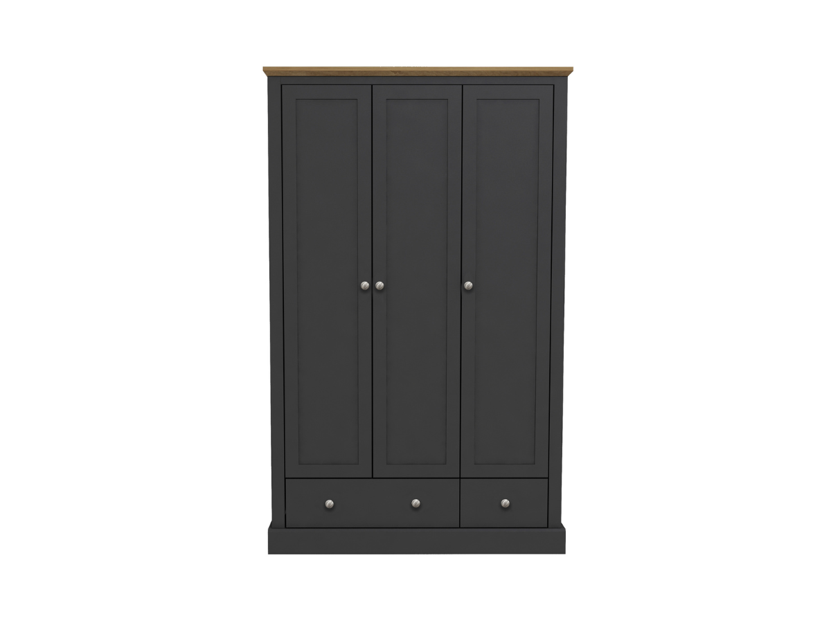 Devonshire Wardrobe with Three Doors and Two Drawers
