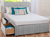 Divan Bed Set Chenille with Gel Sleep Plus Memory Mattress and Headboard Steel Grey