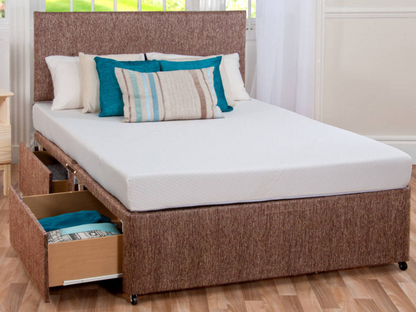 Divan Bed with Headboard and Somni Pocket Gel Hybrid Mattress