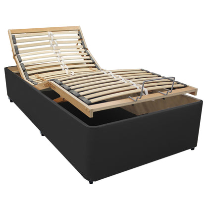 Adjustapocket king Ottoman Bed  base electric with Pocket Mattress and Headboard Black chenille 