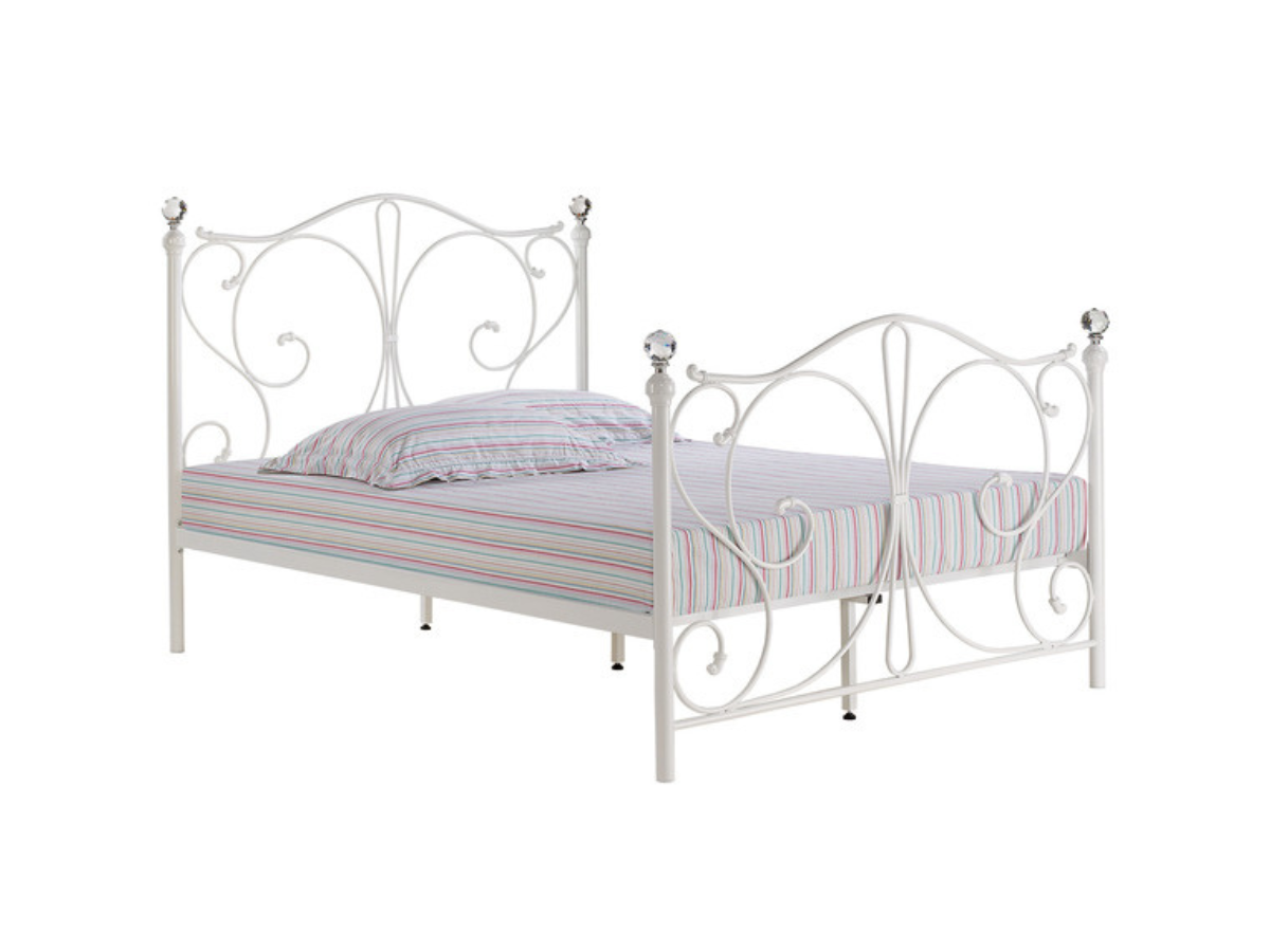 Florence Metal Bed Frame in White