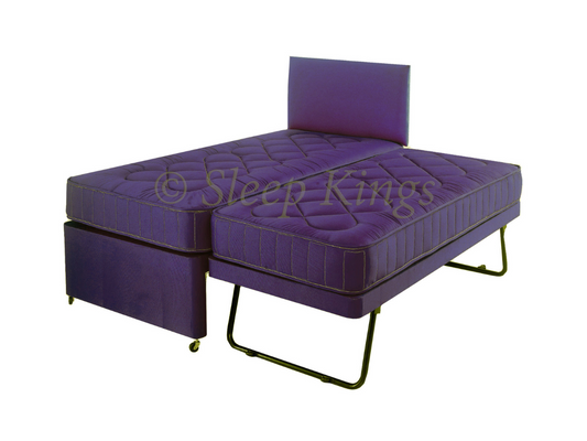 Belini Guest Bed 3 In 1  Cotton Fabric Purple