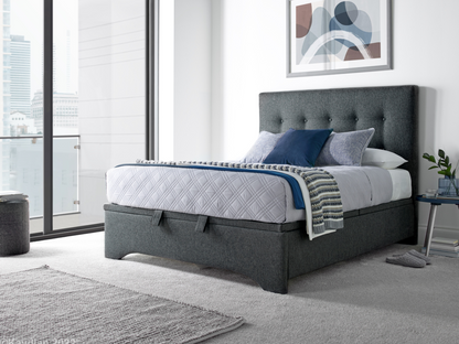 Langley Ottoman Bed Frame with Storage and Matching Headboard Fabric