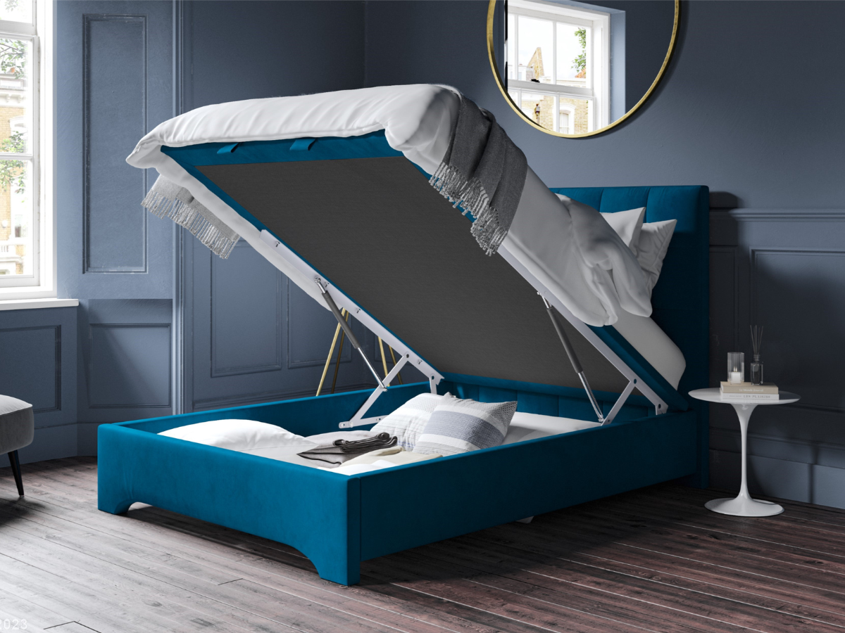 Bed base best sale with storage king