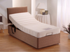 Restwell Heavy Duty Electric Adjustable Bed with Memory Foam Mattress User Weight up to 25 Stone Brown