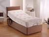 Adjustapocket Electric bed and mattress With Headboard Brown chenille